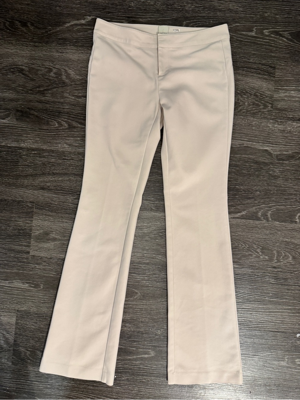 Ecru Clapton Slim Boot Cut Trouser Pants Beige Stretch Career Size 4